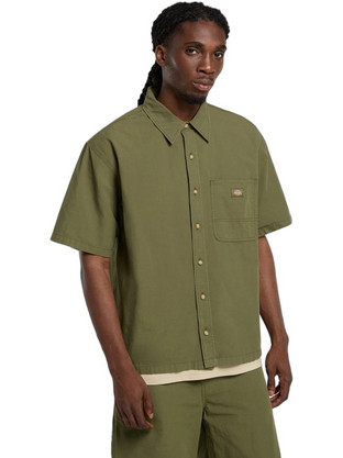 Dickies Vernal Ανδρικό Πουκάμισο Κοντομάνικο Κανονική Γραμμή Χακί DK0A88O8Κ72