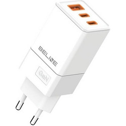 Beline BLN3CW65 Φορτιστής χωρίς Καλώδιο με Θύρα USB-A & 2 Θύρες USB-C 65W Quick Charge 3.0 & Power Delivery White