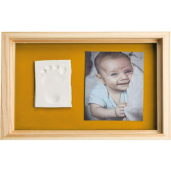 Baby Art Αναμνηστική Κορνίζα με Αποτύπωμα για Κορίτσι Pure Κίτρινη