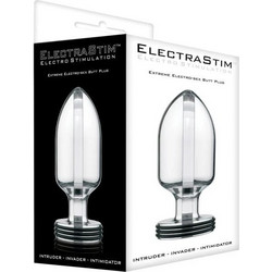 ElectraStim Intimidator Extreme Electro Πρωκτική Σφήνα με Δόνηση Ασημί
