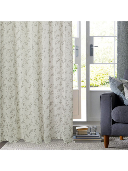 WhiteEgg Κουρτίνα Παραθύρου Floral με Τρουκς 200x150 K0234-2