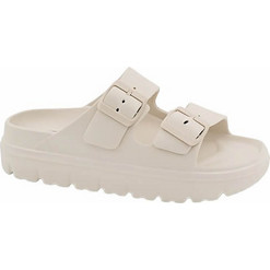 Level Anatomic Γυναικείες Παντόφλες Καλοκαιρινές Flatforms Ανατομικές Αντιολισθητικές Μπεζ 175