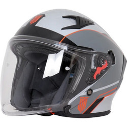 Str Sting Pro Black Grey Red Κράνος Μηχανής Jet