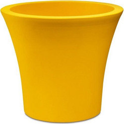 Plastona City 25 Γλάστρα Στρογγυλή Πλαστική Κίτρινη 25x22cm 10.11.0033