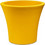 Plastona City 25 Γλάστρα Στρογγυλή Πλαστική Κίτρινη 25x22cm 10.11.0033