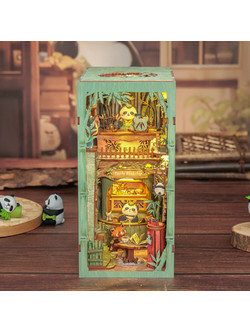 Cutebee Panda Bookshop 3D Book Nook DIY 244 Κομμάτια 23cm