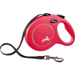 Flexi New Classic Πτυσσόμενο Λουρί Σκύλου έως 50kg 8m Κόκκινο