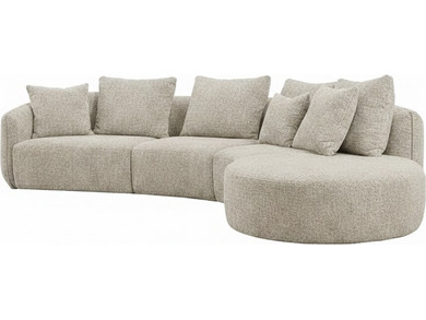 Liberta Curvo Cremona 14 Γωνιακός Καναπές Δεξιά Γωνία Μπεζ 412x162x92cm