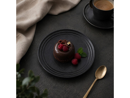 RiNART Piana Pietra Nero Πιάτο Ρηχό Πορσελάνης 18cm 06613