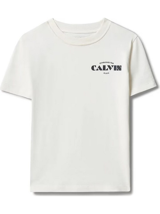 Calvin Klein Παιδικό T-Shirt Κοντομάνικο Μπεζ LVCKTJA40B-YAS