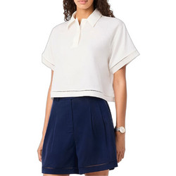 Lacoste Γυναικεία Μπλούζα Polo Κοντομάνικη Εκρού 3CF0061-70V