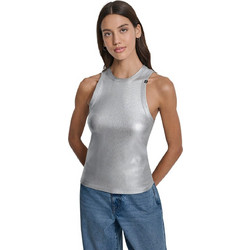 DKNY Γυναικείο Καλοκαιρινό Top Ασημί DJ5T1566-OJM