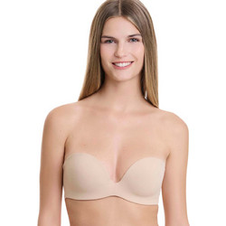 Walk Σουτιέν Strapless Push Up με Μπανέλα Μπεζ W2272-19