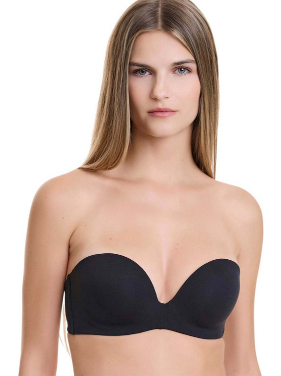 Walk Σουτιέν Strapless Push Up με Μπανέλα Μαύρο W2272-02
