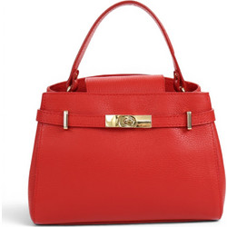 Passaggio Leather Γυναικεία Τσάντα Χειρός Δερμάτινη Κόκκινη 5084-KR-04