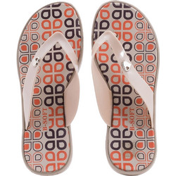 B-Soft Γυναικείες Σαγιονάρες Flatforms Αντιολισθητικές Μπεζ 220-7000-2