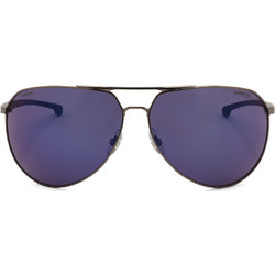 Carrera CA030S V6D Ανδρικά Γυαλιά Ηλίου Aviator Μεταλλικά Ασημί με Μωβ Φακό