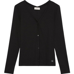 Calvin Klein Γυναικεία Ζακέτα Μακριά με Κουμπιά Μαύρη LV047G207G-UB1