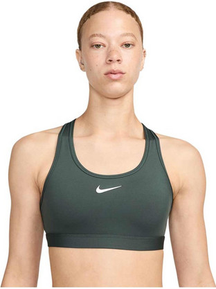 Nike Swoosh Αθλητικό Μπουστάκι με Μέτρια Στήριξη & Ελαφριά Ενίσχυση Χακί DX6821-338