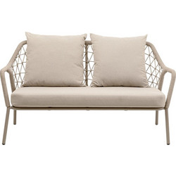 Kare Design Milos Διθέσιος Καναπές Εξωτερικού Χώρου Αλουμινίου Μπεζ 165x72x77cm