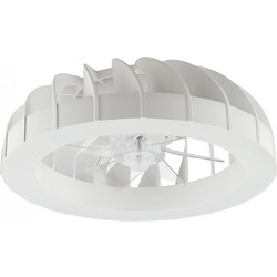 Brilliant Fanora G81080/05 Ανεμιστήρας Οροφής 46cm 30W με Φως & Τηλεχειριστήριο Λευκός