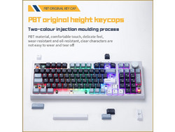 Motospeed Darmoshark Top98 Ασύρματο Μηχανικό Gaming Πληκτρολόγιο RGB White