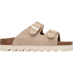 Refresh Γυναικεία Σανδάλια Suede με Στρας Μπεζ 175009-02