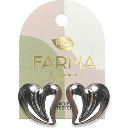 Farma Bijoux Γυναικεία Σκουλαρίκια Κρεμαστά από Ορείχαλκο Ασημί 104329