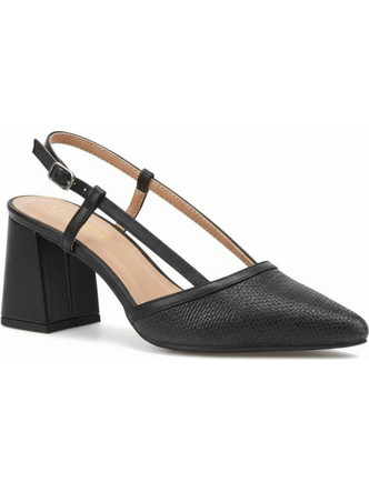 Verde Γόβες Slingback Δερμάτινες με Χοντρό Ψηλό Τακούνι Μαύρες 28-0004232