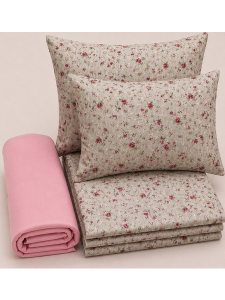 Comfort Σετ Σεντόνια Υπέρδιπλα 220x270 Ροζ 93-26068