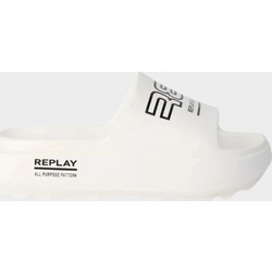 Replay Γυναικείες Παντόφλες Καλοκαιρινές Flatforms Αντιολισθητικές Λευκές GWF6O-003-C0001S-062