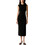 Karl Lagerfeld Midi Καλοκαιρινό Βραδινό Φόρεμα Ριπ Μαύρο B3W13041-999