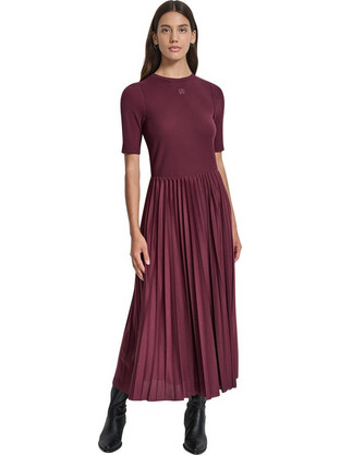 DKNY Midi Καθημερινό Φόρεμα Μπορντό DJ5D9152-2EQ