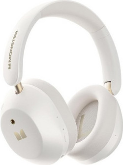 Monster Persona 6th Ασύρματα Bluetooth Ακουστικά Over Ear Λευκά