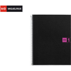 Miquelrius The Originals Σπιράλ Τετράδιο Ριγέ A4 80 Φύλλων Μαύρο 844.024751