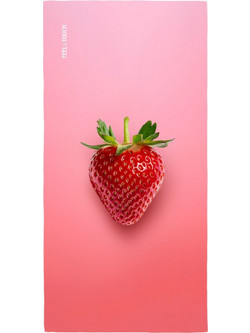 Feel & Touch Fruits No.4 Πετσέτα Θαλάσσης Microfiber Ροζ 80x160cm