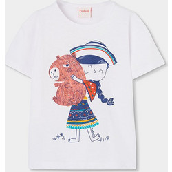 Boboli Παιδικό T-Shirt Κοντομάνικο Λευκό 493028-1100