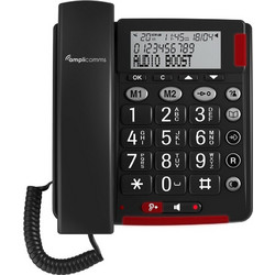Amplicomms Bigtel 48 Plus Ενσύρματο Τηλέφωνο με Ανοιχτή Ακρόαση για Ηλικιωμένους Μαύρο