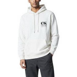 Calvin Klein Ανδρικό Φούτερ με Κουκούλα & Τσέπες Λευκό LV04RG273G-YAS