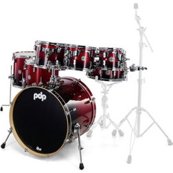 DW PDP CM7 Red to Black