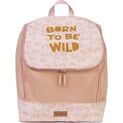 Saro Born To Be Wild Υφασμάτινη Τσάντα Θαλάσσης Πλάτης Ροζ 31x26cm 61521