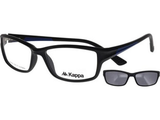 Kappa 90043C 226 Ανδρικός Σκελετός Γυαλιών Οράσεως με Clip-On Κοκάλινος Μαύρος