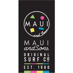 Maui & Sons Παιδική Πετσέτα Θαλάσσης Microfiber Μαύρη 70x140cm 4959