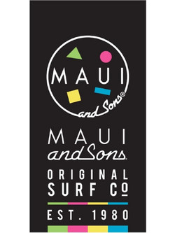 Maui & Sons Παιδική Πετσέτα Θαλάσσης Microfiber Μαύρη 70x140cm 4959