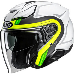 HJC F31 Bask MC3HSF White Yellow Black Κράνος Μηχανής Jet 1450gr