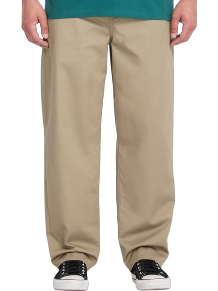 Volcom Freazy Ανδρικό Παντελόνι Loose Εφαρμογή Μπεζ A1212614-KHA
