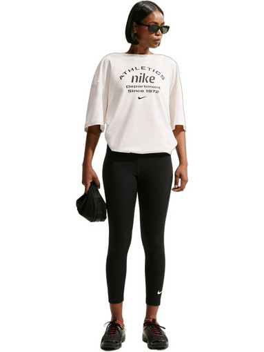 Nike Γυναικείο Κολάν 7/8 Ψηλόμεσο Βαμβακερό Μαύρο DV7789-011