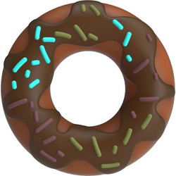 Pretty Love Super Donut Ελαστικό Δαχτυλίδι Πέους Σιλικόνης 20mm Καφέ