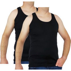 Onurel Αμάνικα Ανδρικά Φανελάκια Βαμβακερά Σετ 2Pack Μαύρα 2363