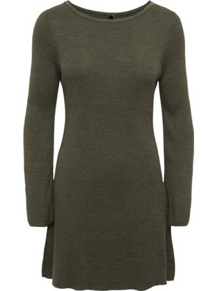 Only Tessie Mini Καθημερινό Φόρεμα Πλεκτό Χακί 15378118